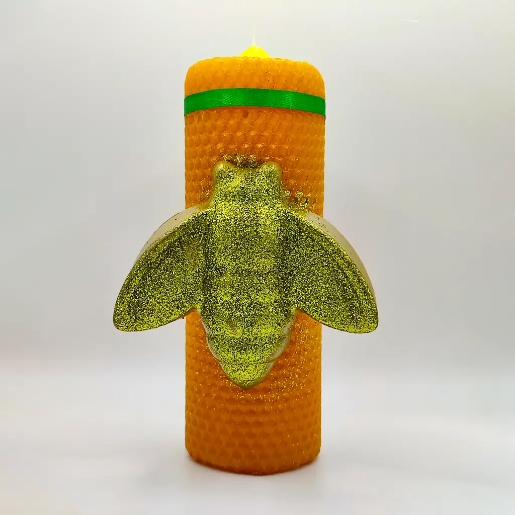 super velon del trabajo amarillo con abeja dorada