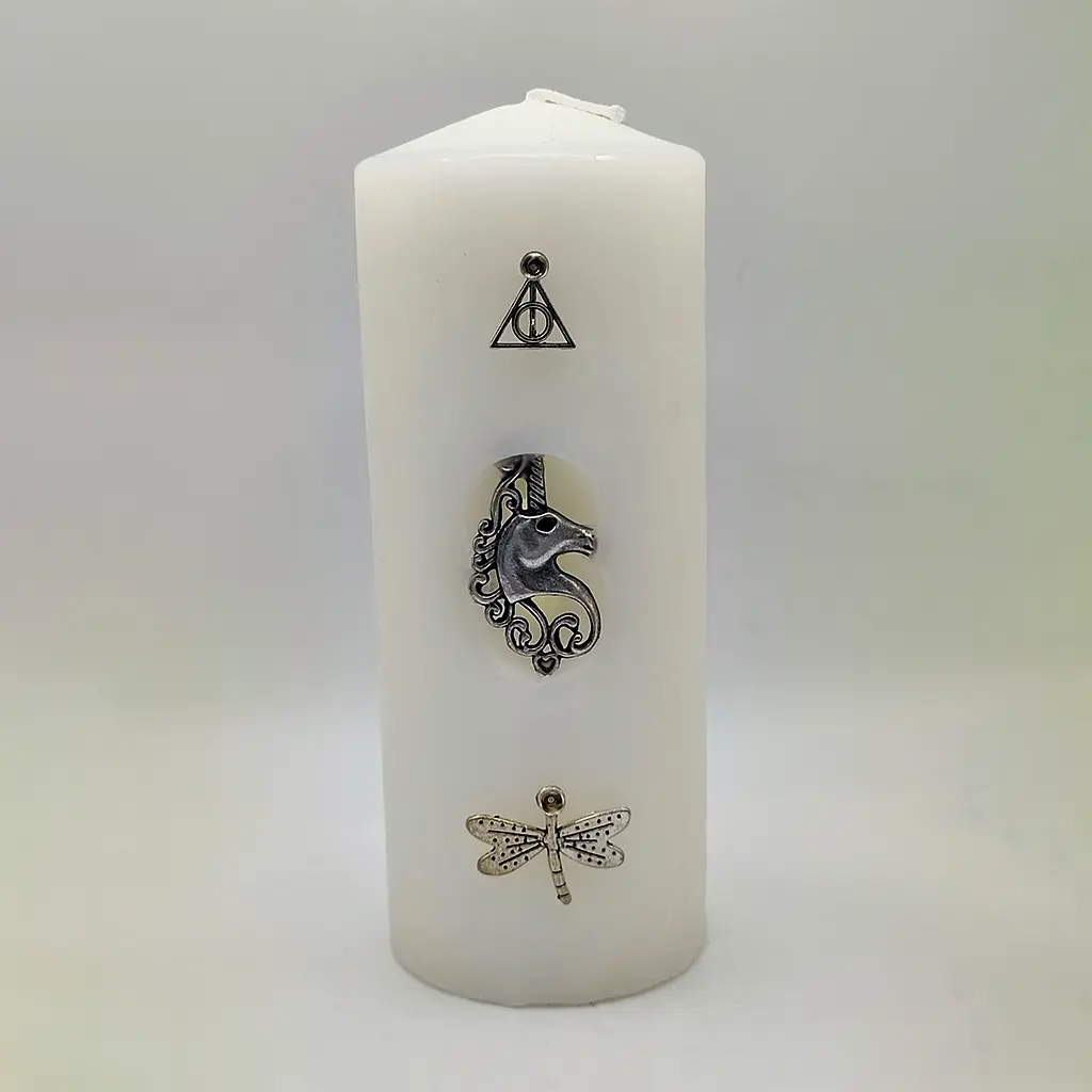 velon talisman de los deseos blanco con unicornio