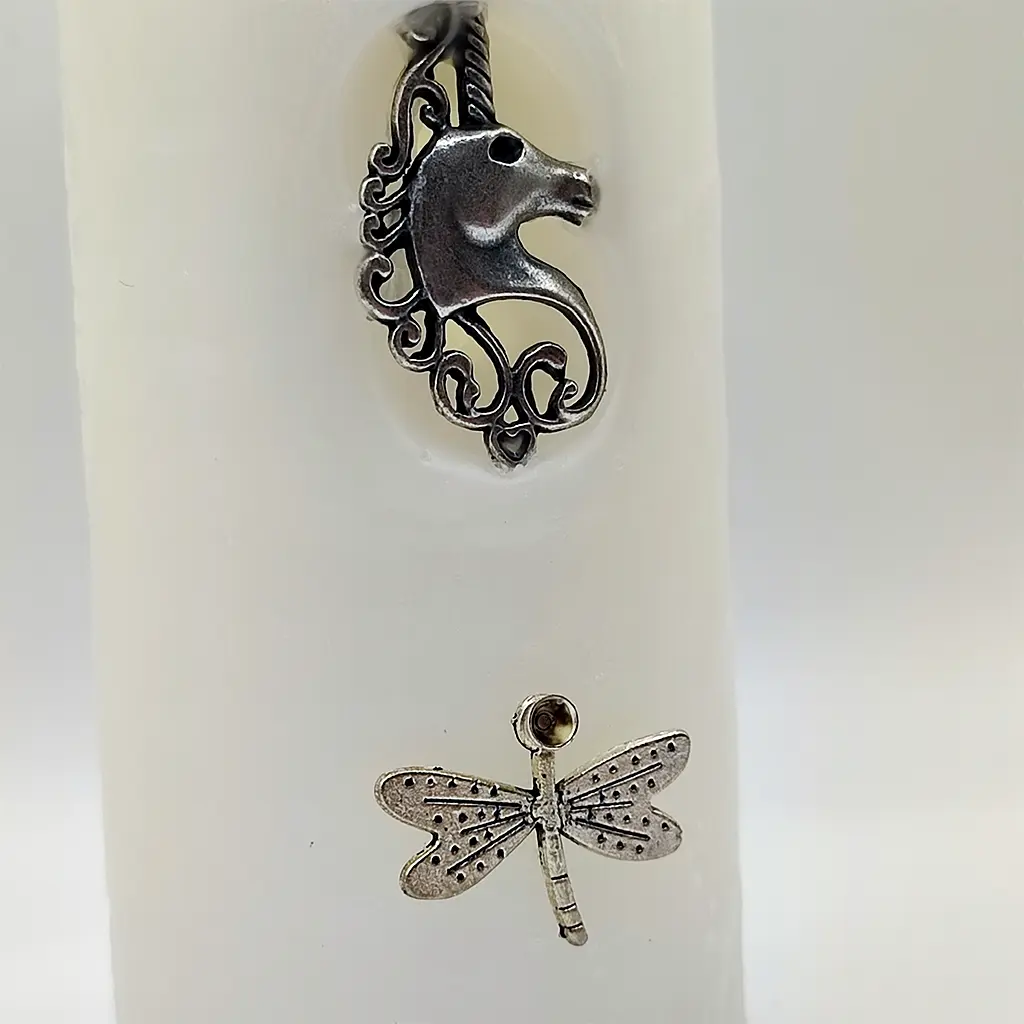 velon talisman de los deseos blanco con unicornio