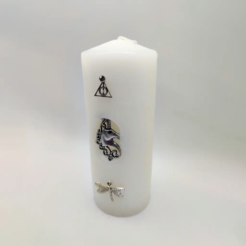 velon talisman de los deseos blanco con unicornio