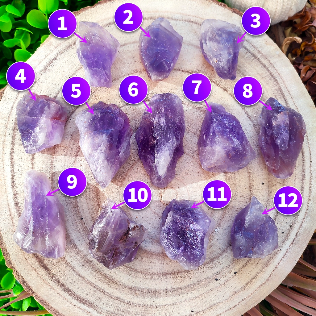 Piedra de amatista en bruto para limpieza y protección energética