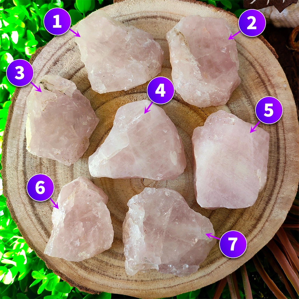 Piedra de cuarzo rosa semipulido para amor y sanación emocional