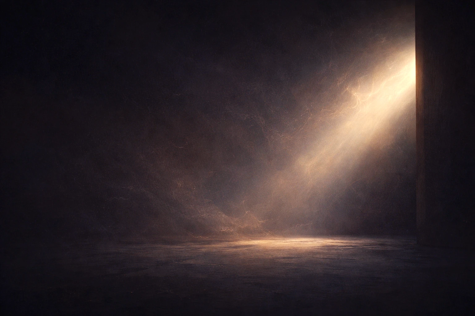 Luz emergiendo en la oscuridad como símbolo de despertar de la conciencia