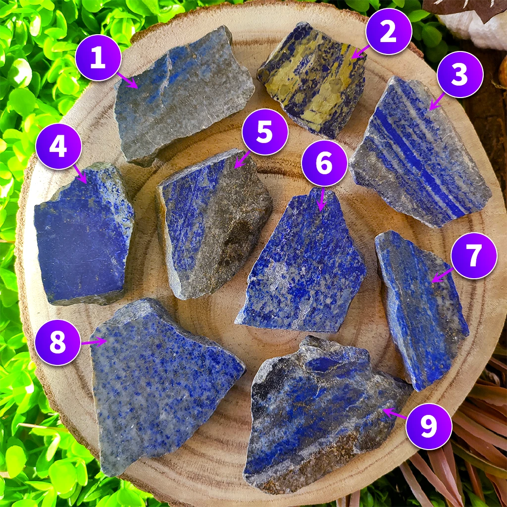 Piedra de lapislázuli semipulido para sabiduría y protección energética