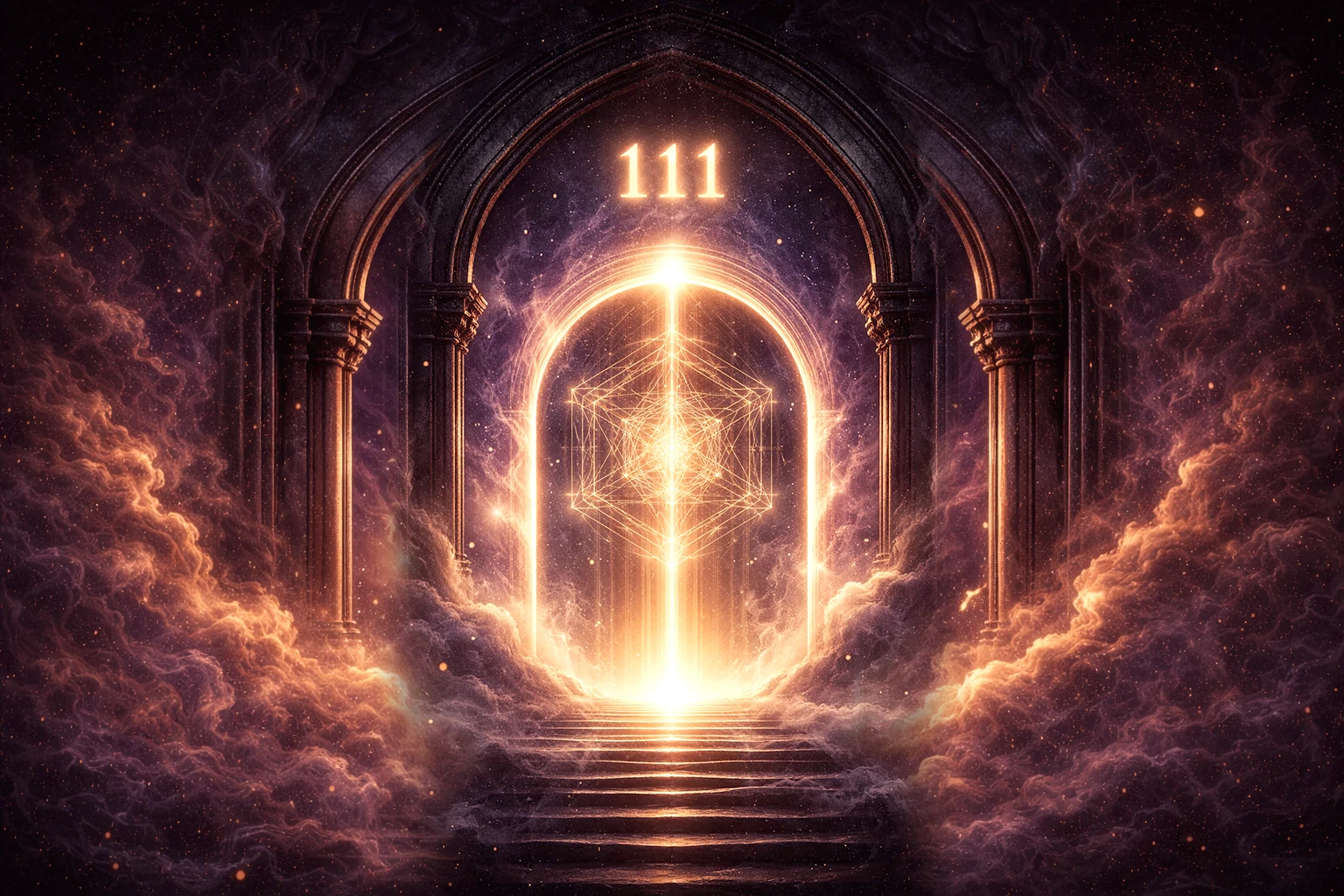 Portal 1:1:1 2026 representado como un umbral de luz y conciencia