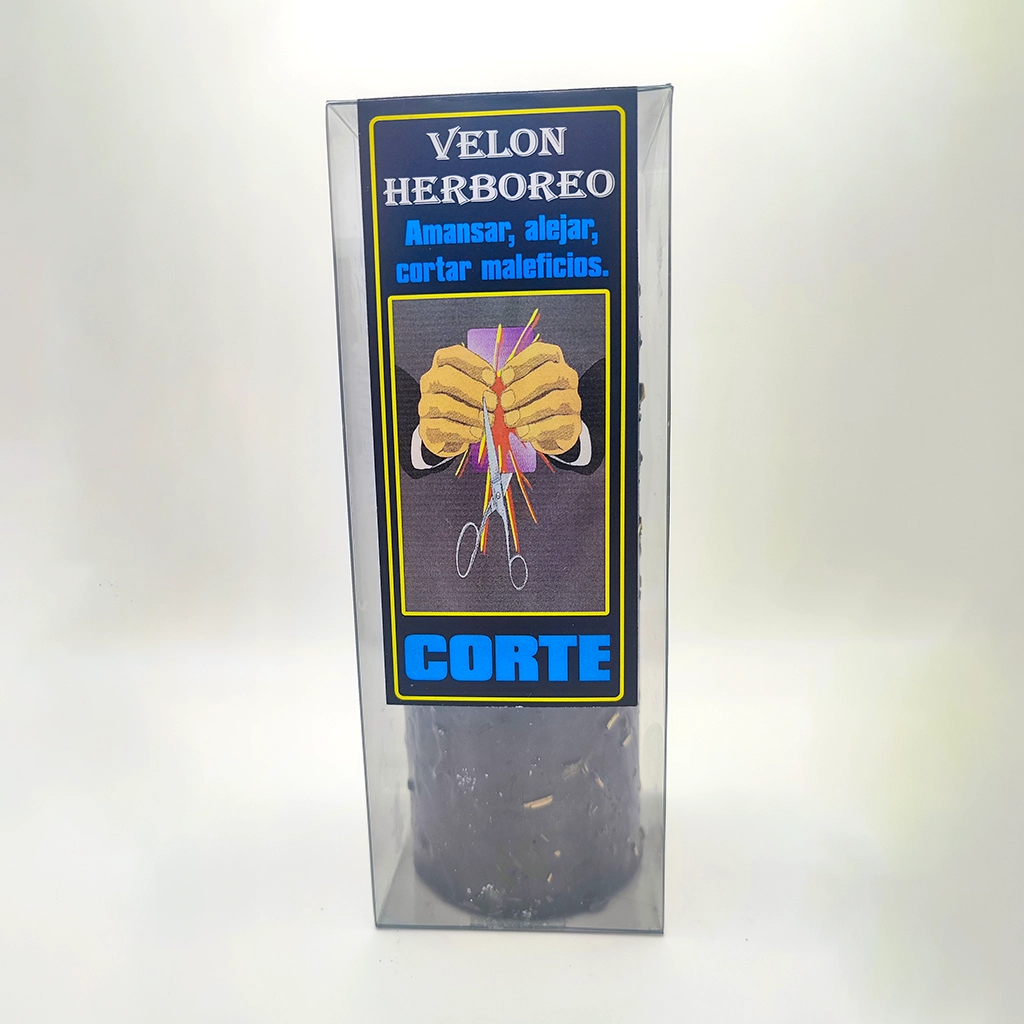 Velón herbóreo negro Corte para cortar maleficios y alejar energías negativas