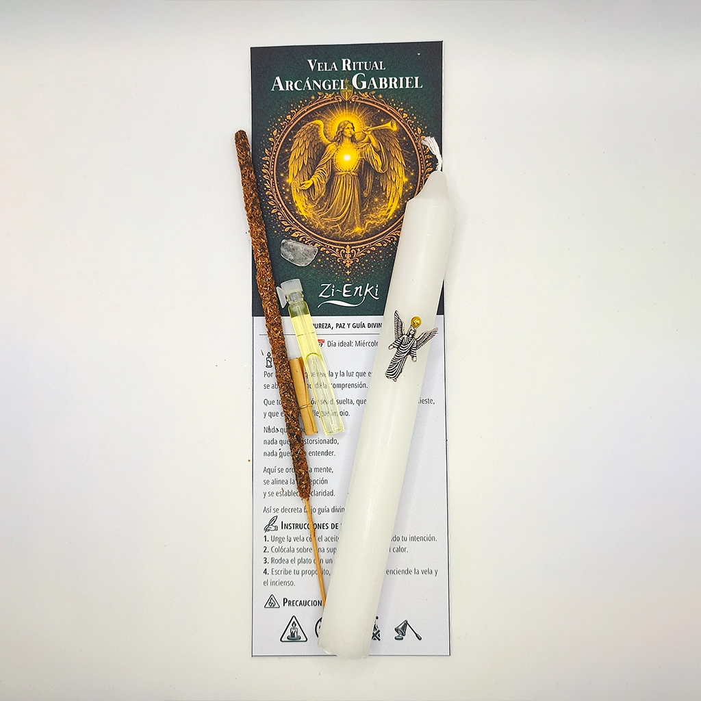 vela ritual arcangel gabriel para guia espiritual y mensajes
