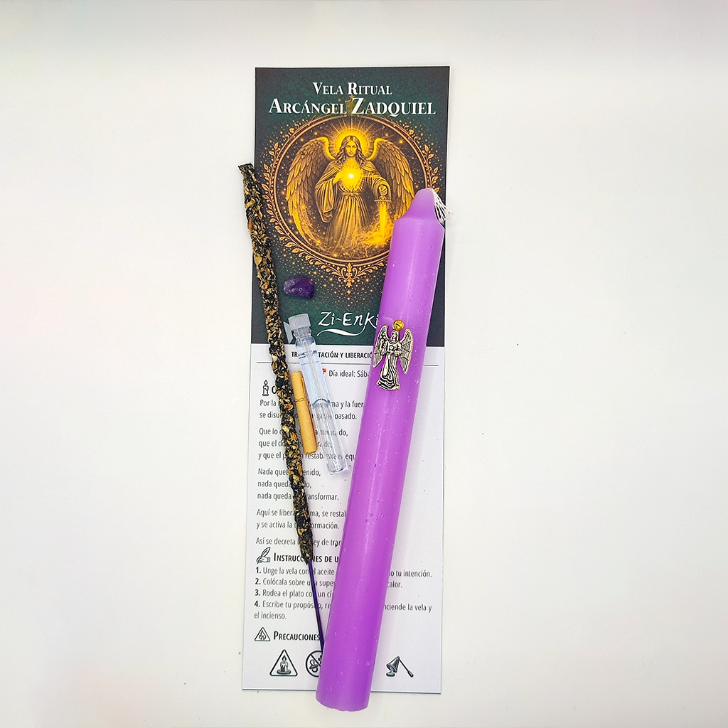vela ritual arcangel zadquiel para liberacion y transmutacion
