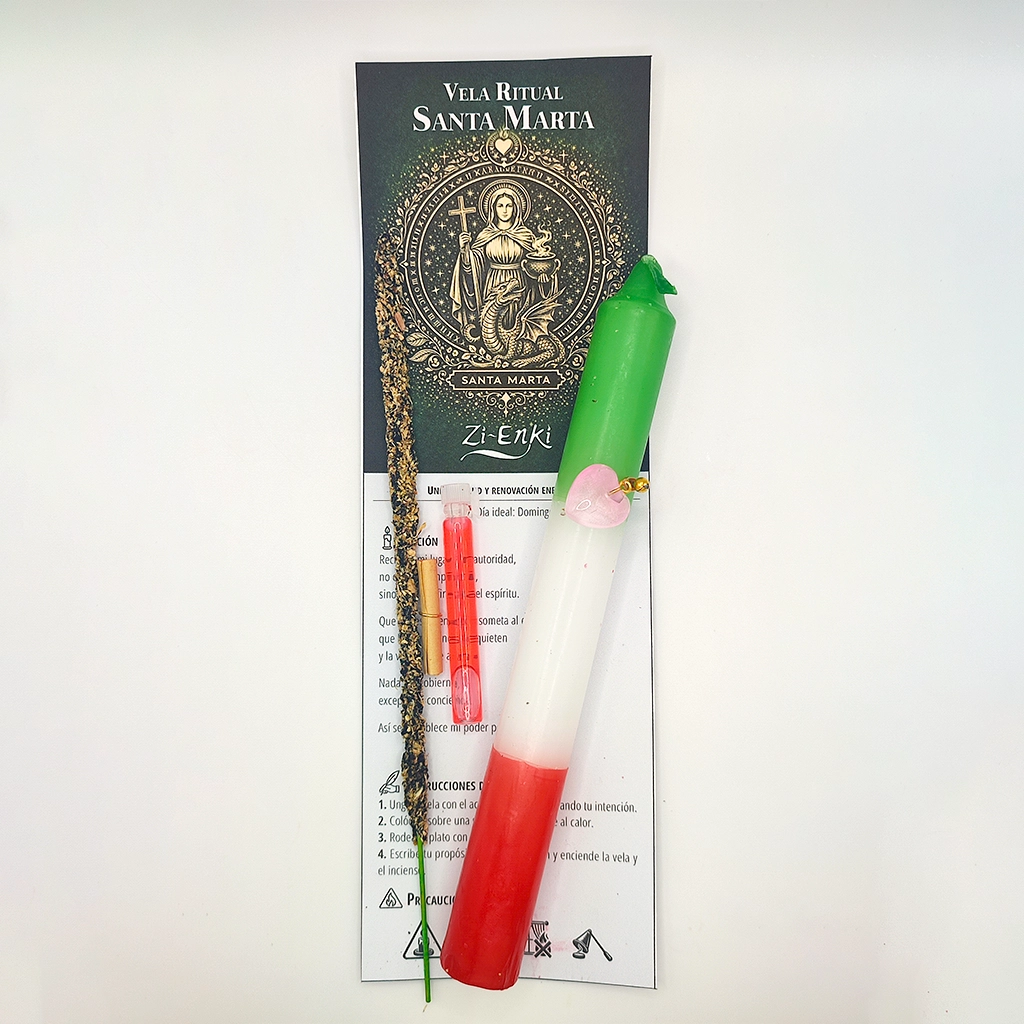 vela ritual santa marta para dominio equilibrio y poder personal