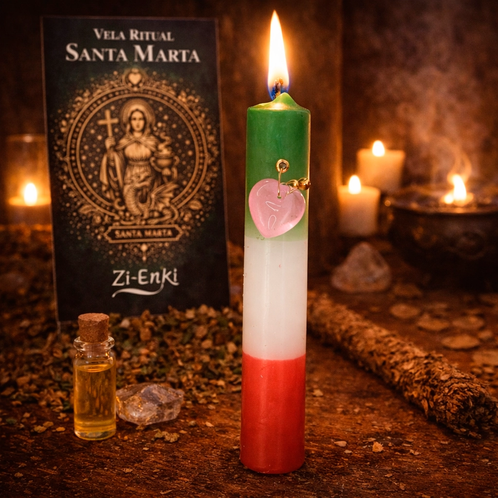 vela ritual santa marta para dominio equilibrio y poder personal