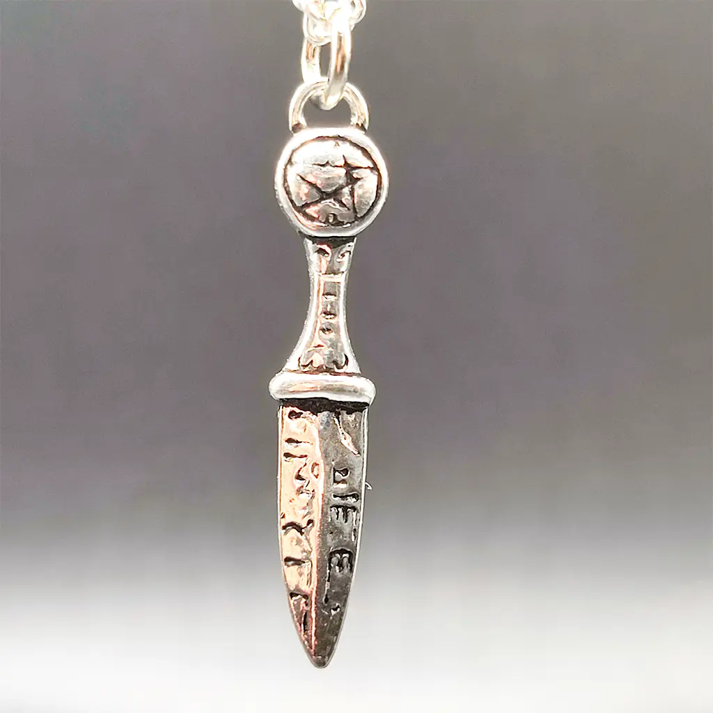 colgante athame ritual amuleto proteccion corte energetico