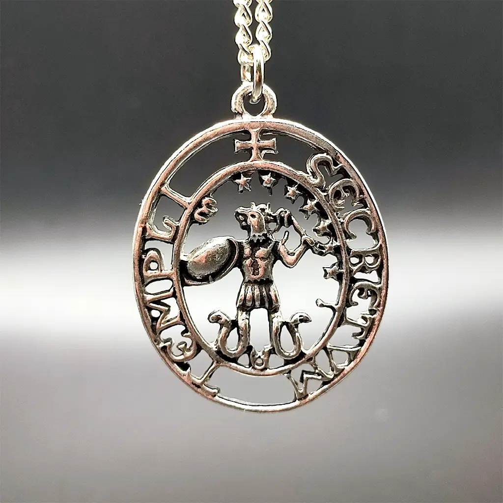 colgante sello de abraxas amuleto proteccion ocultismo