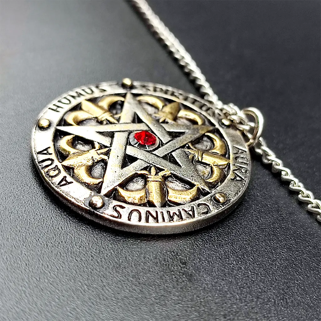 colgante sello sir gawain pentagrama proteccion amuleto