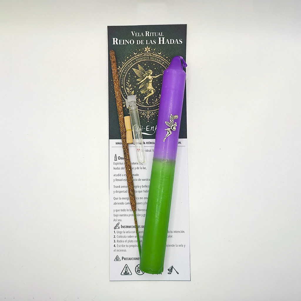 vela ritual reino de las hadas para armonia belleza y energia natural