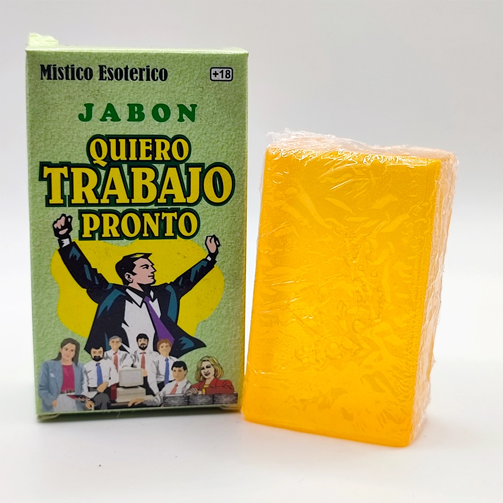 Jabón esotérico Quiero Trabajo Pronto para empleo y prosperidad