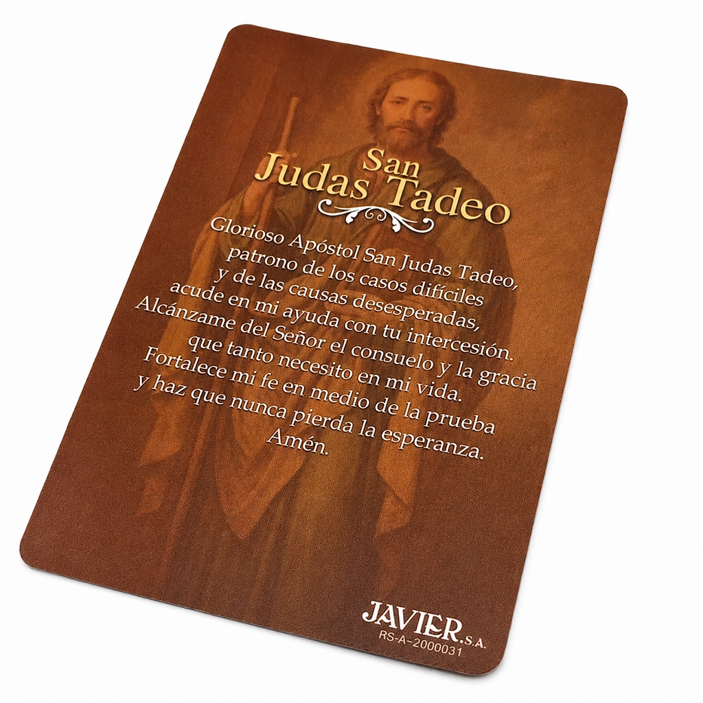 Estampa San Judas Tadeo con Oración Estampa de San Judas Tadeo con oración para causas difíciles