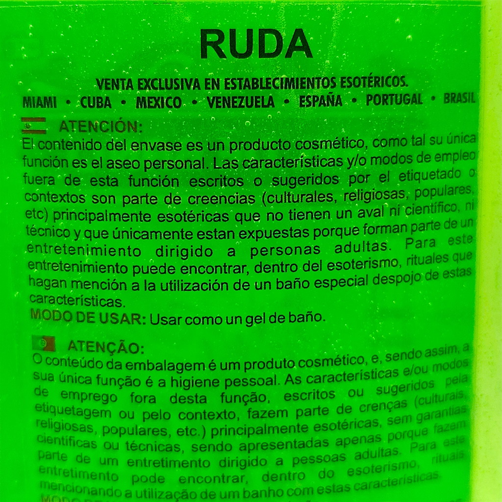 Gel de Baño de Ruda – Limpieza y Protección Espiritual Gel de Baño de Ruda para limpieza y protección espiritual