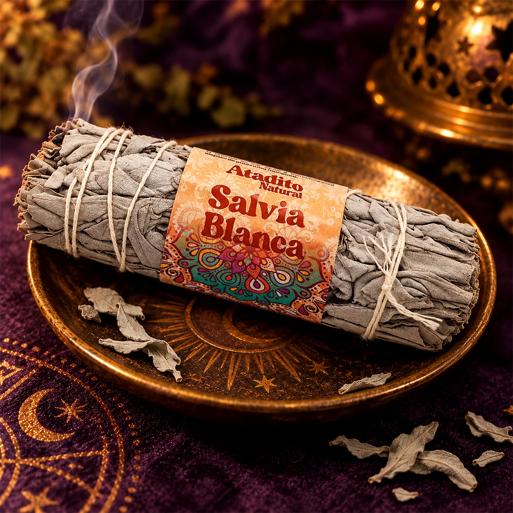 Atado de salvia blanca Atado de salvia blanca natural para limpieza energética