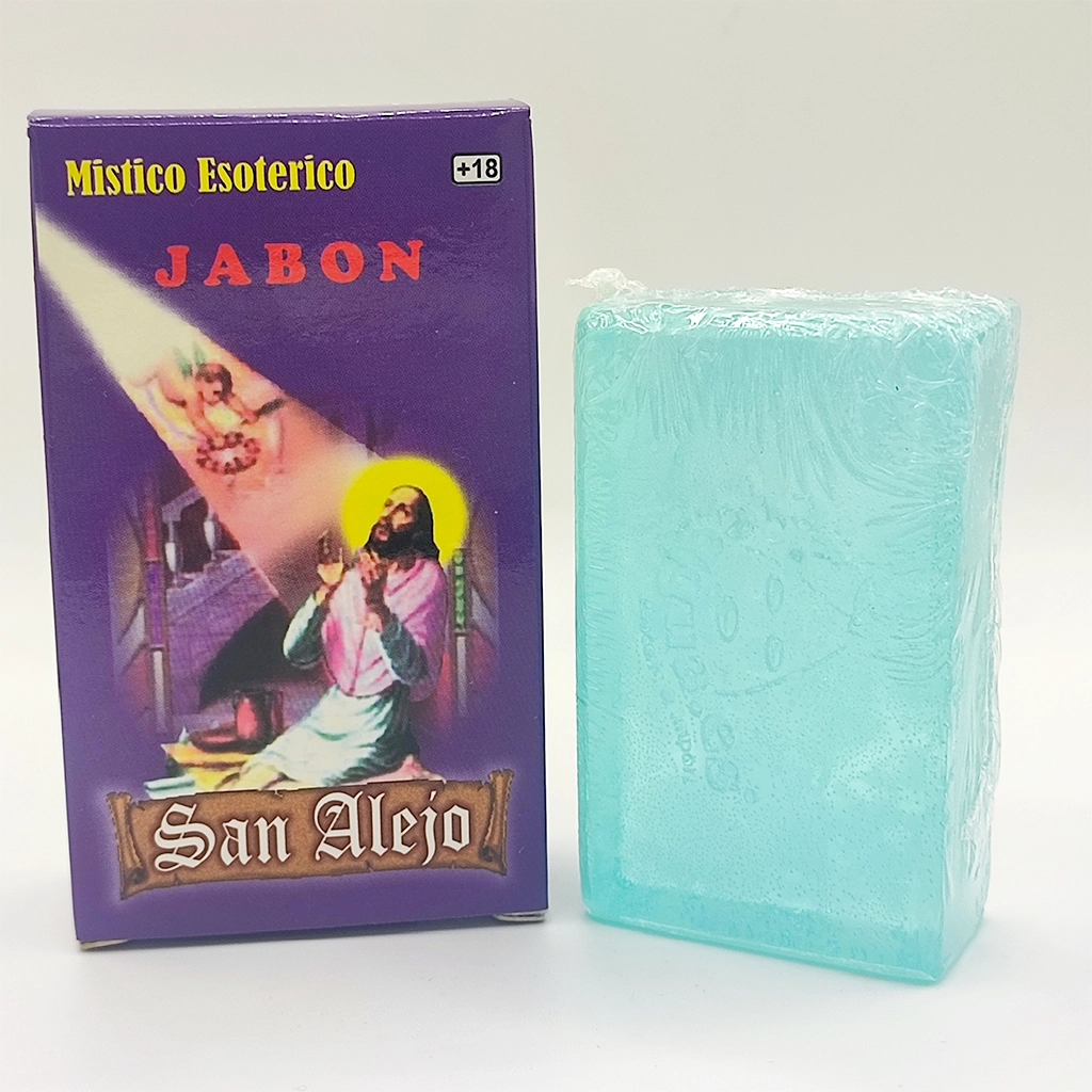 Jabón esotérico San Alejo para protección, limpieza energética y alejamiento de influencias negativas