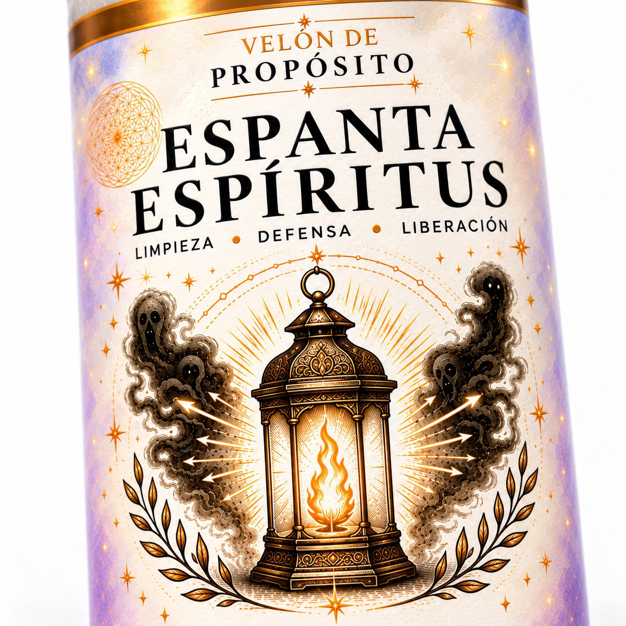 Velón Espanta Espíritus de Zi-Enki Velón Espanta Espíritus de Zi-Enki con su etiqueta original de un farol encendido que dispersa sombras