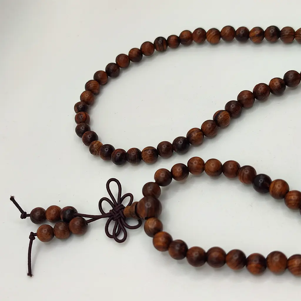 Japa Mala de sándalo 6 mm Japa Mala de madera de sándalo de 6 mm